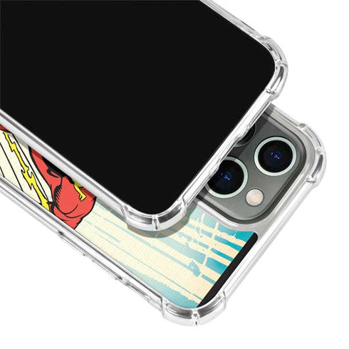 DC Comics The Flash Classic Art Sprint Pose iPhone 15 Pro Clear Case